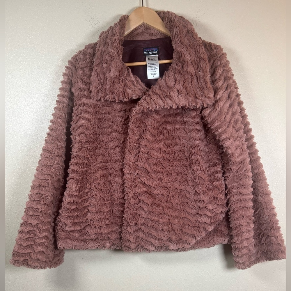 Patagonia Pelage Fleece Wide Collar Outdoor Jacket Faux Fur Size small